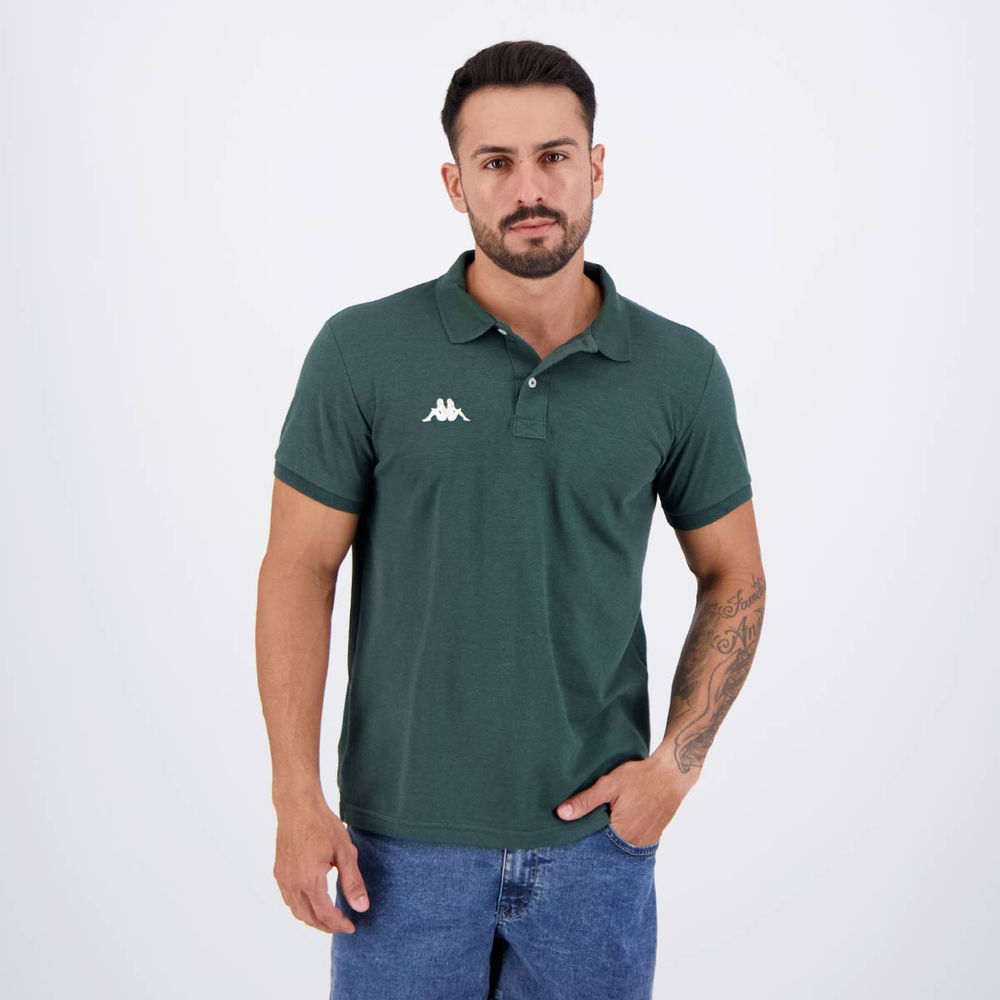 Polo Kappa Essential Sport Verde Escuro Polo Kappa Essential Sport Verde Escuro
