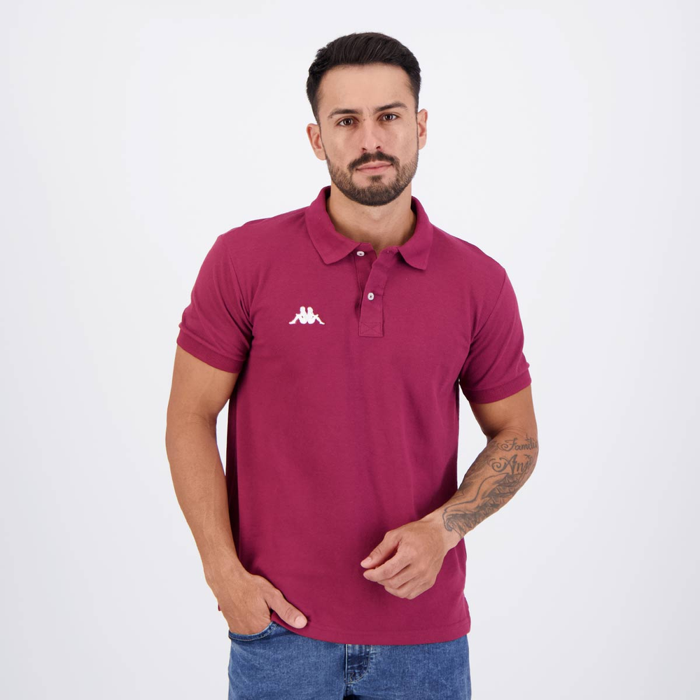 Polo Kappa Essential Sport Vinho Polo Kappa Essential Sport Vinho