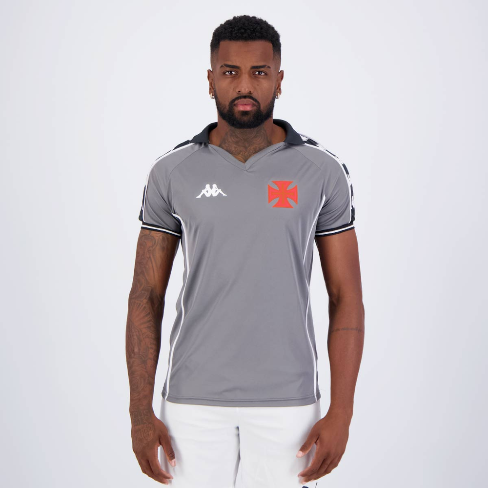 Polo Kappa Vasco Supporter 2023 Cinza Polo Kappa Vasco Supporter 2023 Cinza