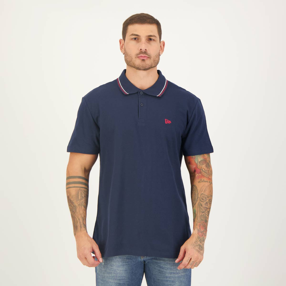 Polo New Era Have Fun Basic Flag Marinho Polo New Era Have Fun Basic Flag Marinho