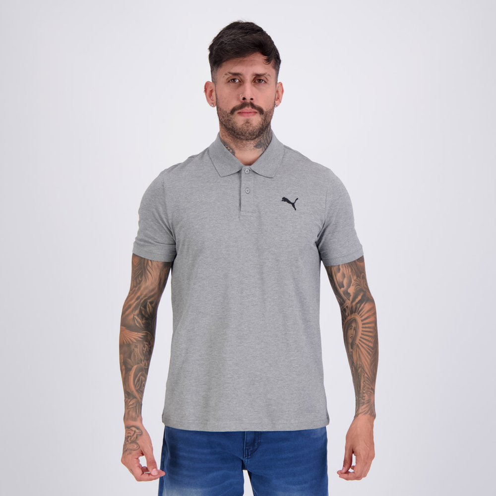 Polo Puma Ess Pique Cinza Polo Puma Ess Pique Cinza