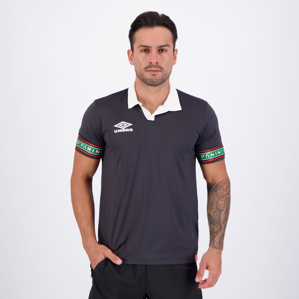 Polo Umbro X Panini Tape Preta Polo Umbro X Panini Tape Preta