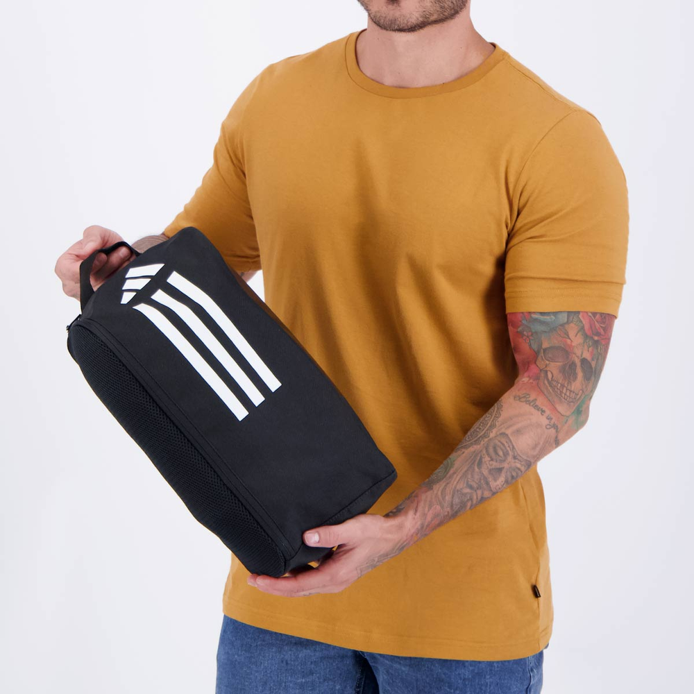 Porta Chuteira Adidas Essentials TR Preto e Branco Porta Chuteira Adidas Essentials TR Preto e Branco