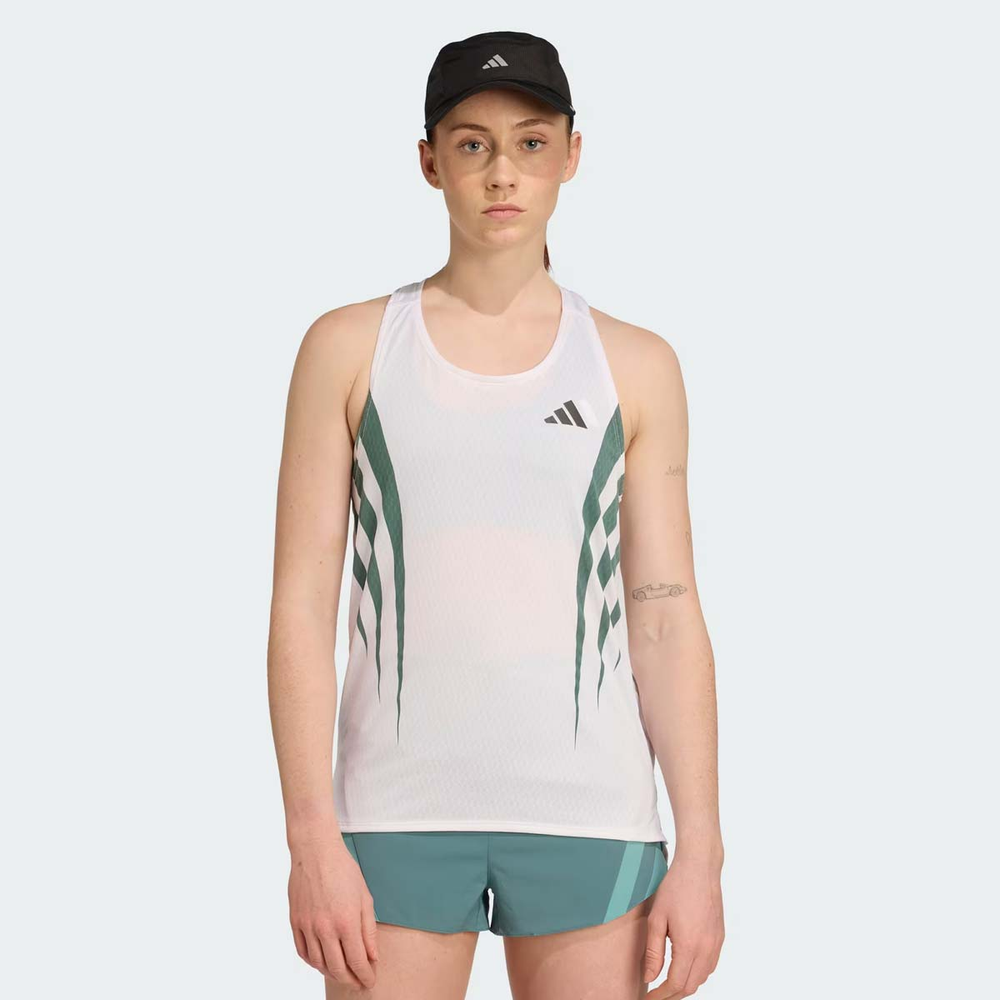 Regata Adidas Adizero Archive Feminina Branca Regata Adidas Adizero Archive Feminina Branca