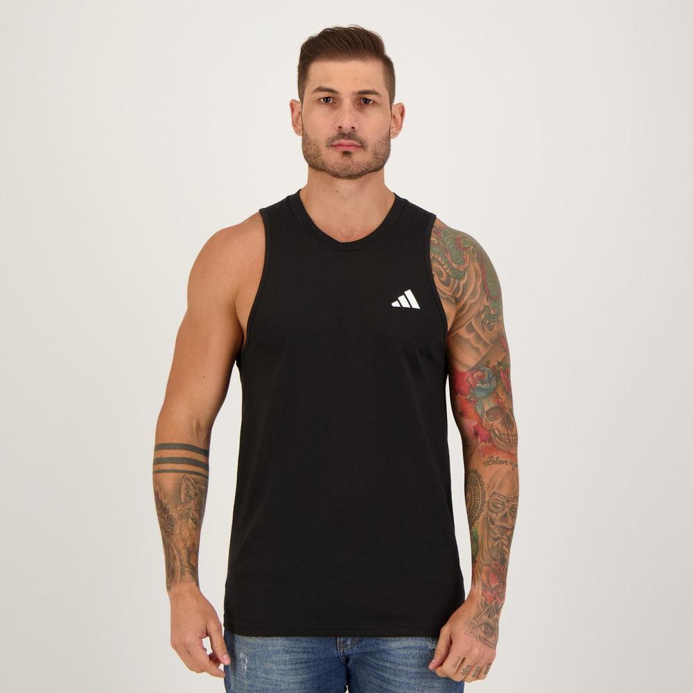 Regata Adidas Essentials Preta Regata Adidas Essentials Preta