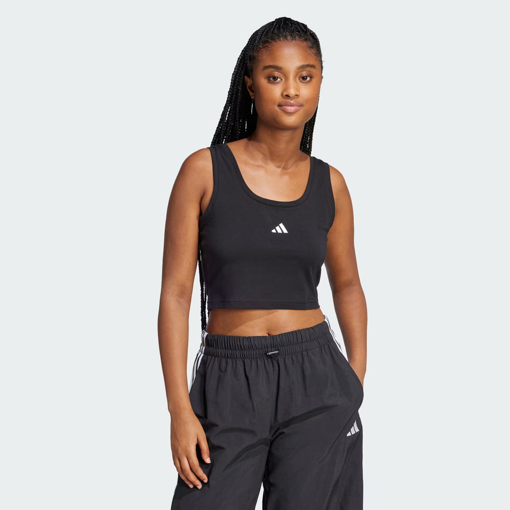 Regata Adidas Essentials Small Logo Feminina Preta Regata Adidas Essentials Small Logo Feminina Preta