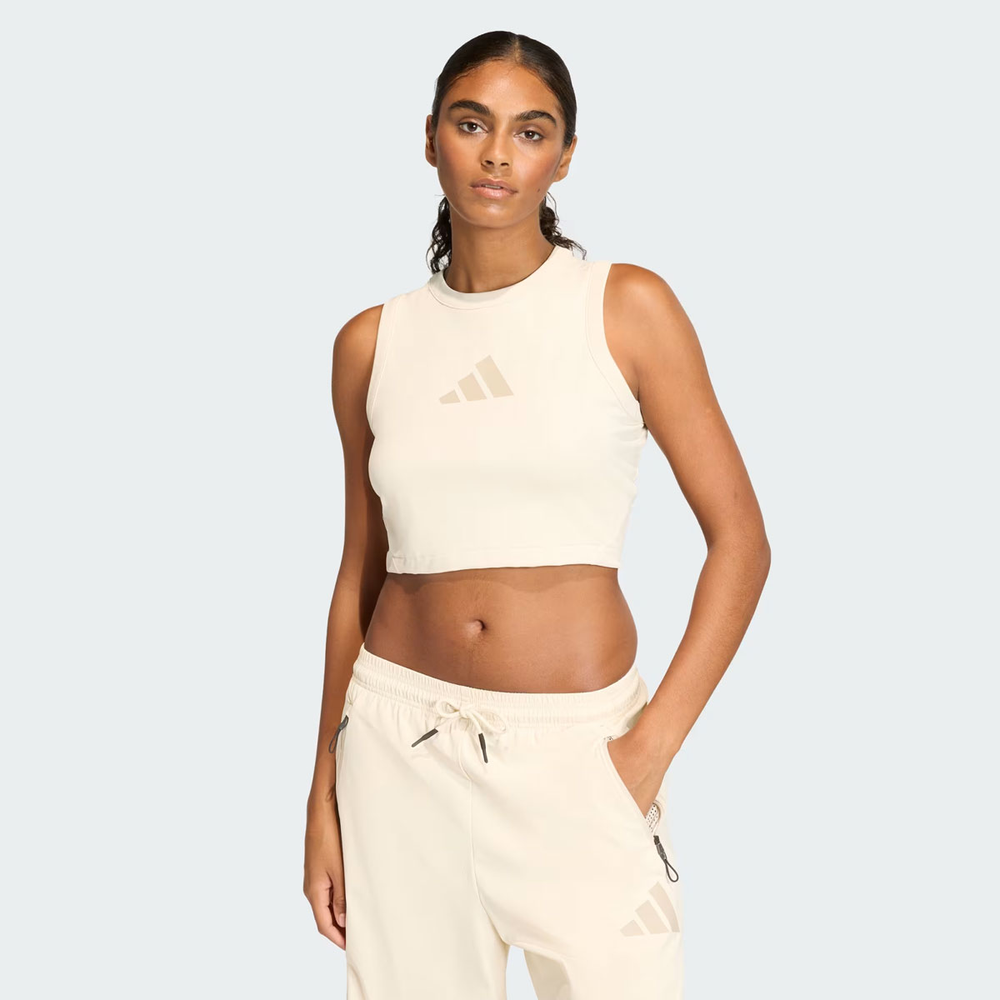 Regata Adidas W.Z.N.E TNK Feminina Bege Regata Adidas W.Z.N.E TNK Feminina Bege