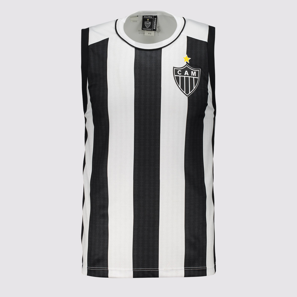 Regata Atlético Mineiro Agora Branca e Preta Regata Atlético Mineiro Agora Branca e Preta