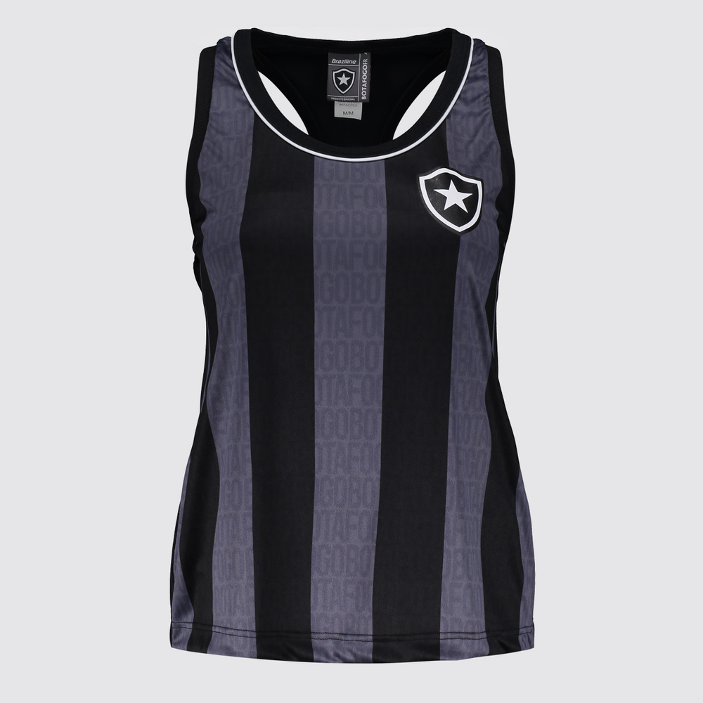 Regata Botafogo Presença Feminina Preta Regata Botafogo Presença Feminina Preta