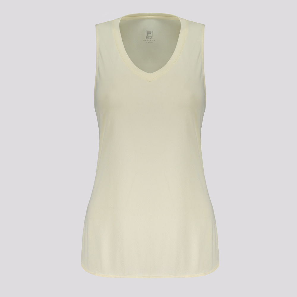 Regata Fila Easy Training Crepe Flow Feminina Bege Regata Fila Easy Training Crepe Flow Feminina Bege