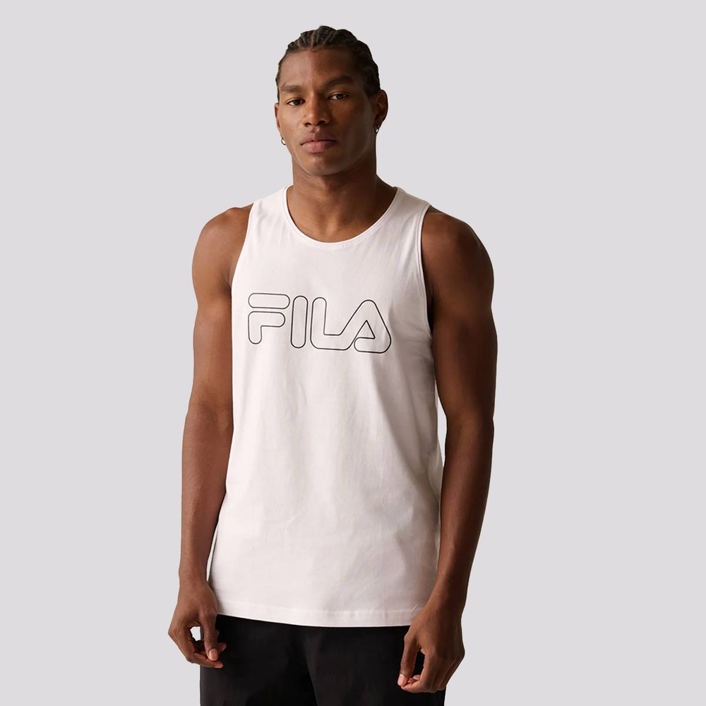 Regata Fila Letter Outline Branca Regata Fila Letter Outline Branca