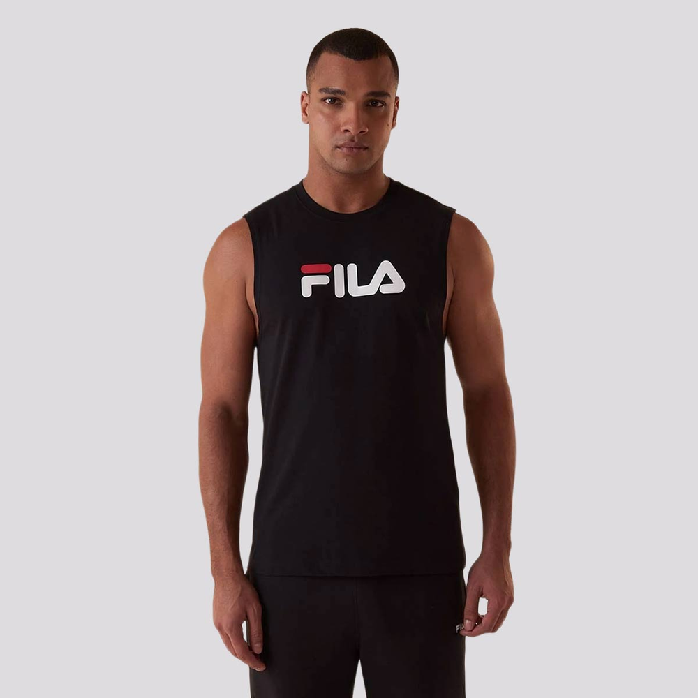 Regata Fila Letter Preto e Vermelho Regata Fila Letter Preto e Vermelho