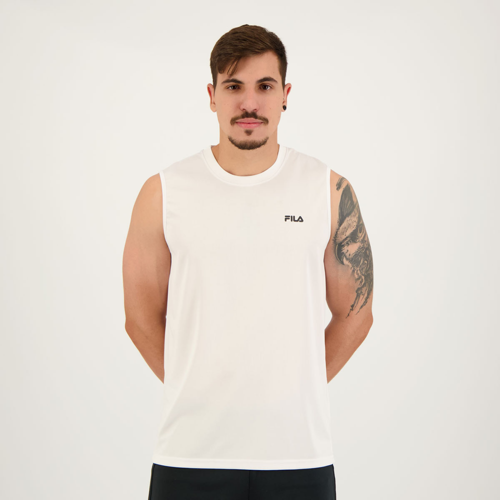 Regata Fila Myler Branco e Preto Regata Fila Myler Branco e Preto