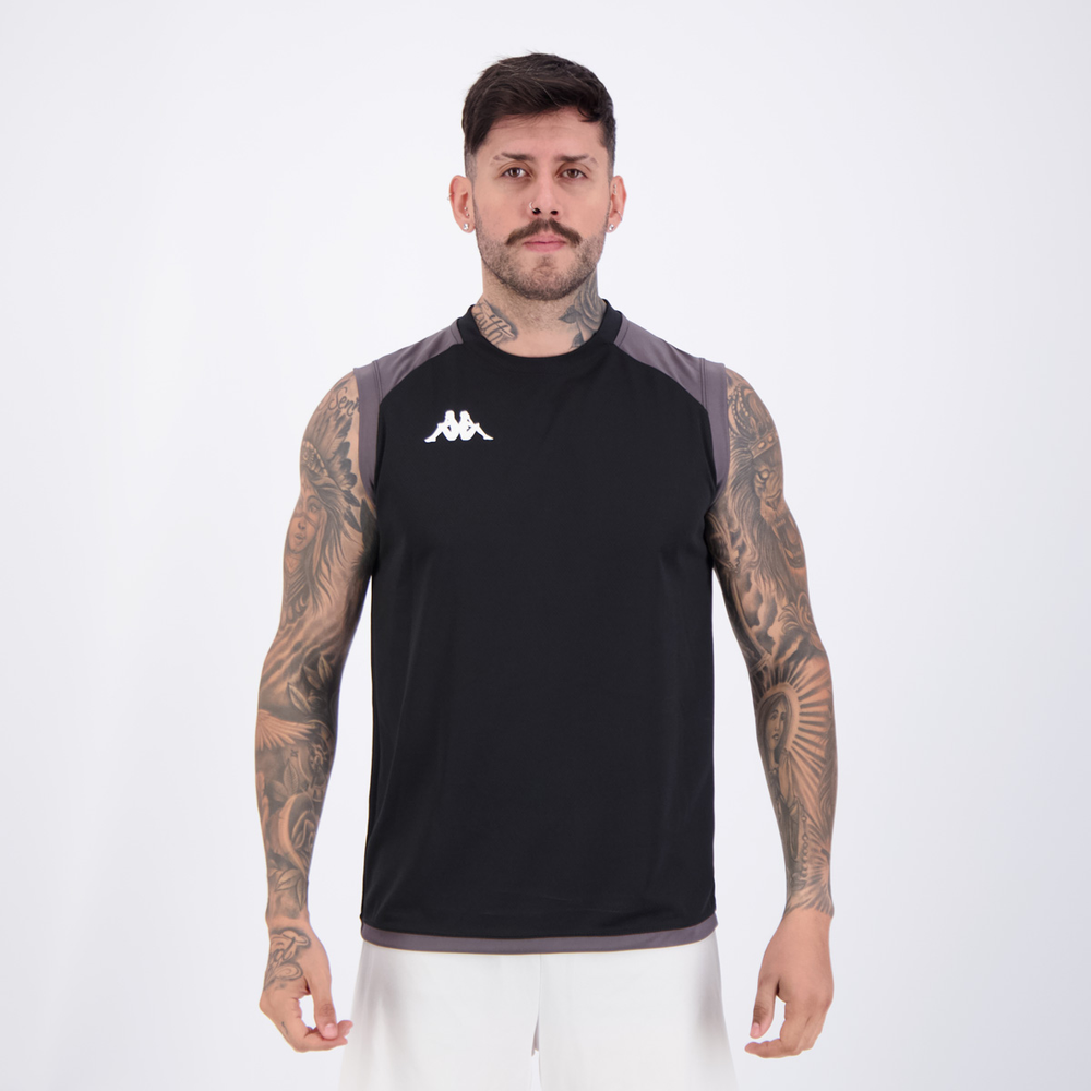 Regata Kappa Abriz Pro Seven Preta Regata Kappa Abriz Pro Seven Preta