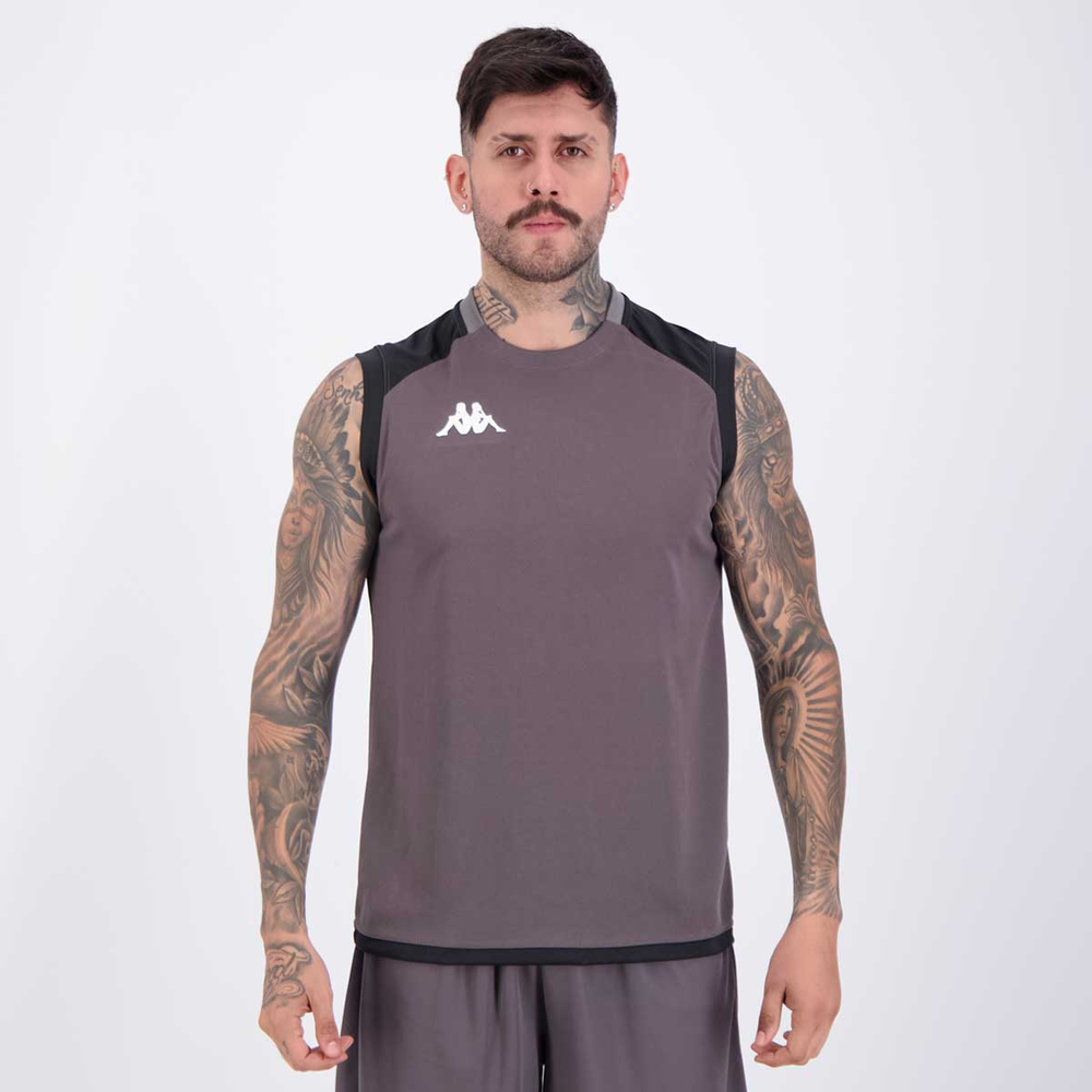 Regata Kappa Player Abriz Pro Seven Cinza Regata Kappa Player Abriz Pro Seven Cinza