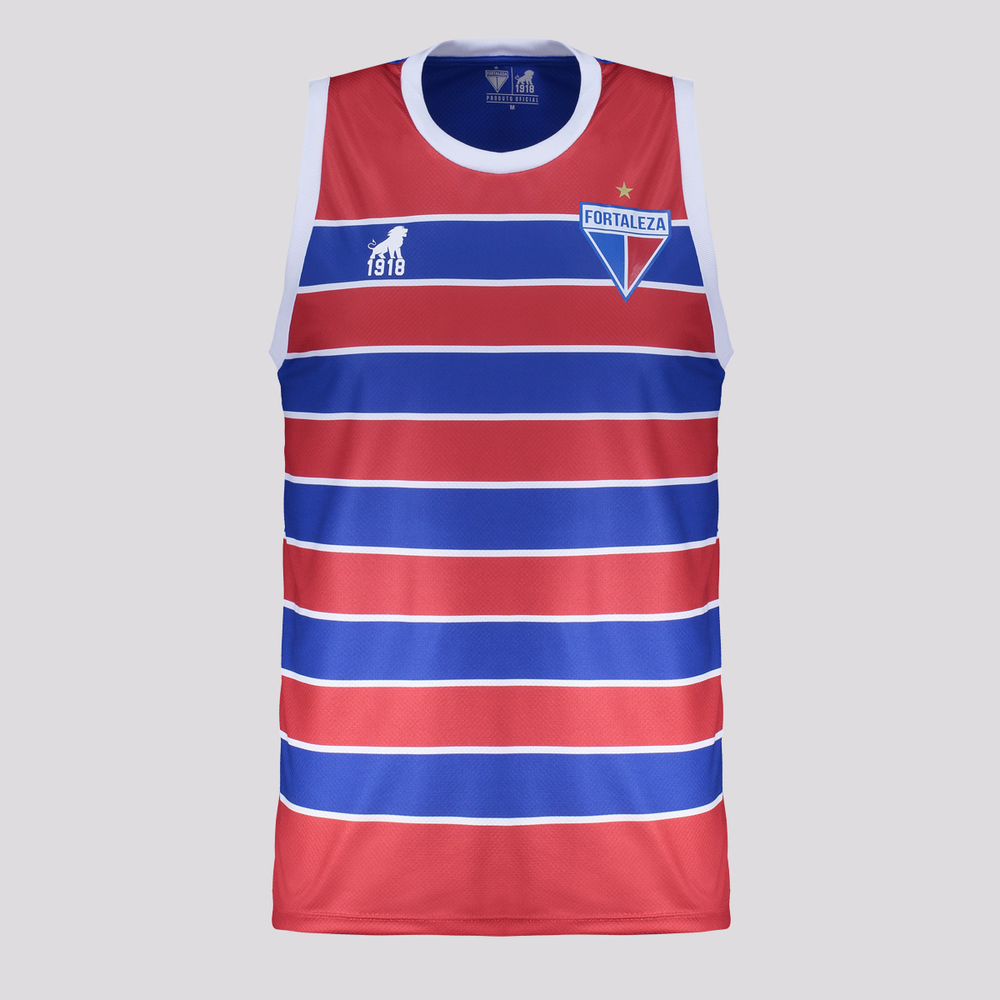 Regata Leão 1918 Fortaleza Stripe Vermelha Regata Leão 1918 Fortaleza Stripe Vermelha
