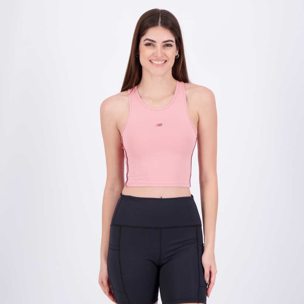Regata New Balance Harmony Rib Performance Feminina Rosa Regata New Balance Harmony Rib Performance Feminina Rosa