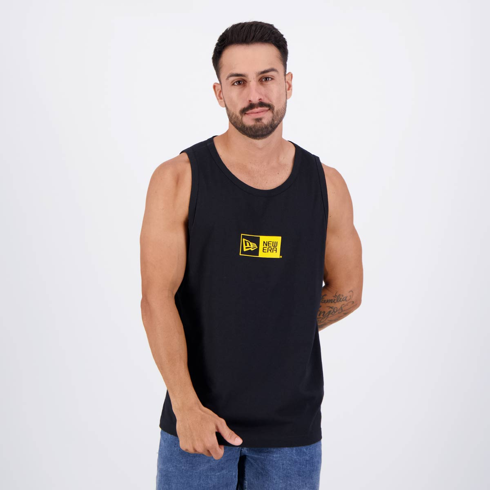 Regata New Era Branded Core Logo Box Preta Regata New Era Branded Core Logo Box Preta