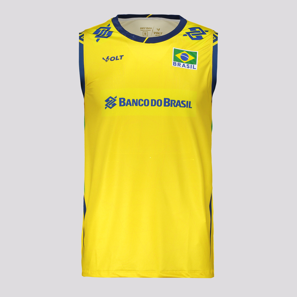 Regata Volt Brasil Vôlei CBV 2025 Amarela Regata Volt Brasil Vôlei CBV 2025 Amarela