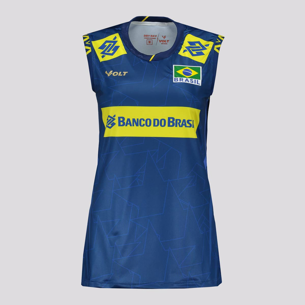 Regata Volt Brasil Vôlei CBV 2025 Feminina Azul Regata Volt Brasil Vôlei CBV 2025 Feminina Azul