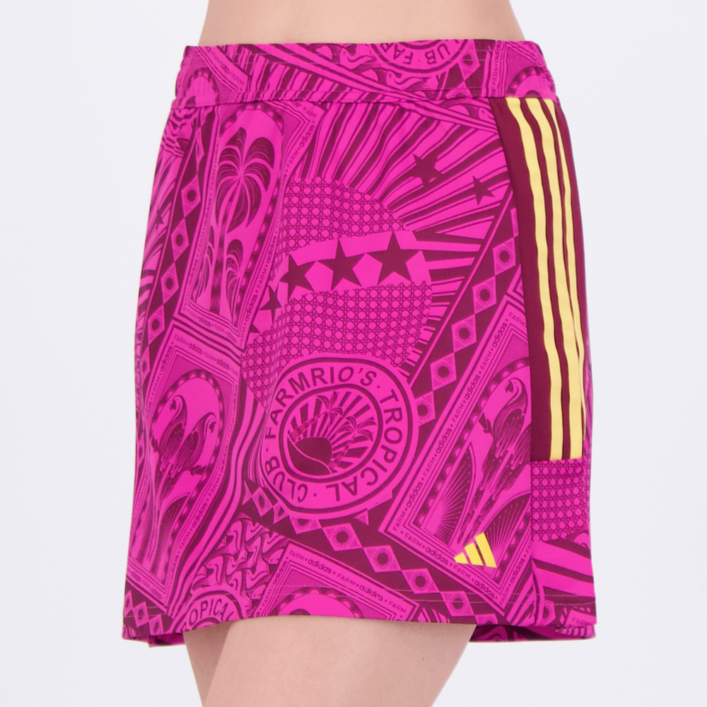 Saia Adidas X Farm Feminina Rosa Saia Adidas X Farm Feminina Rosa