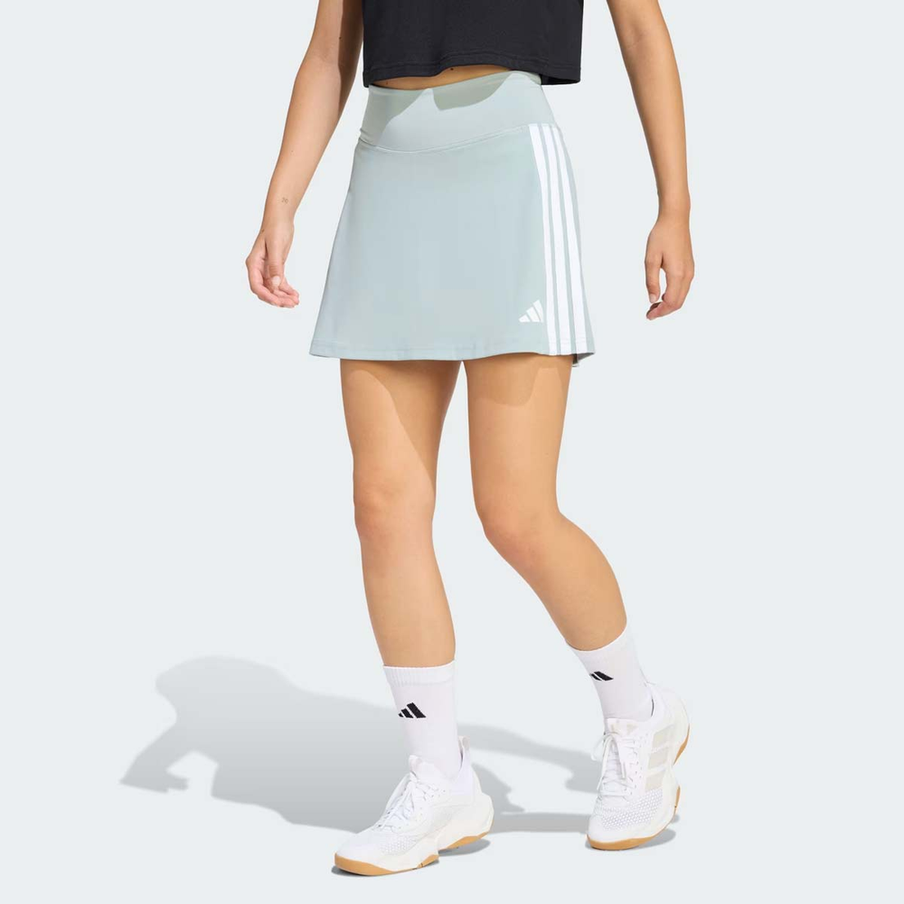 Short Saia Adidas Essentials 3 Stripes Workout Feminino Verde