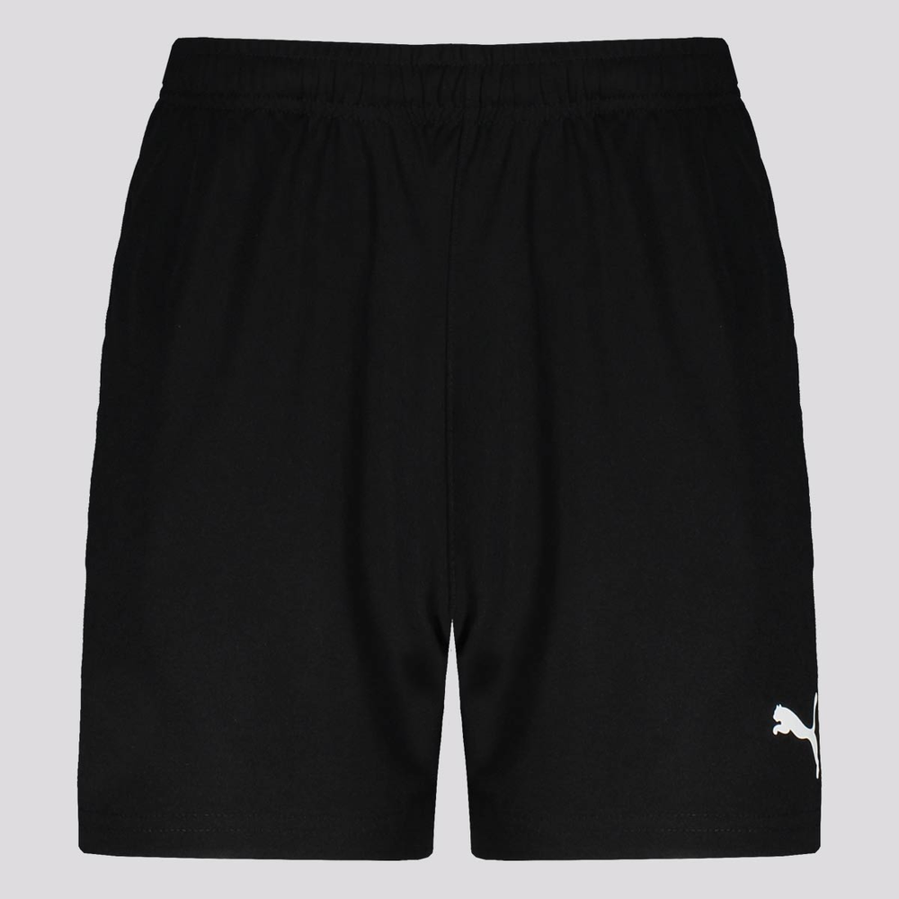 Shorts Puma Training Teamrise Juvenil Preta Shorts Puma Training Teamrise Juvenil Preta