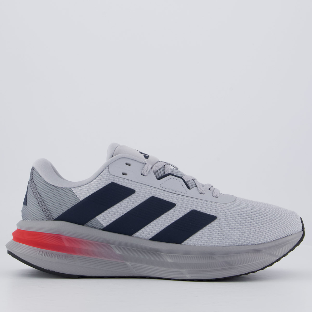 Tênis Adidas Galaxy 7 Cinza e Vermelho Tênis Adidas Galaxy 7 Cinza e Vermelho