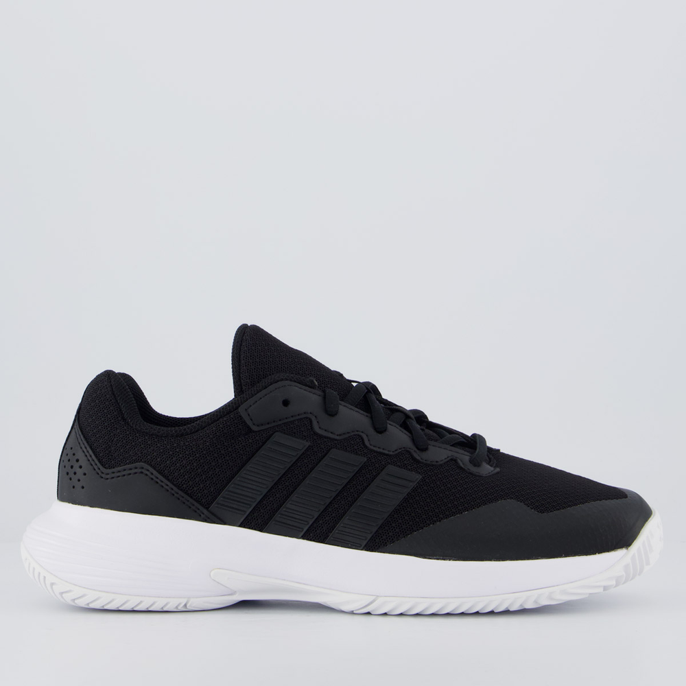 Tênis Adidas Gamecourt 2 Feminino Preto e Branco Tênis Adidas Gamecourt 2 Feminino Preto e Branco