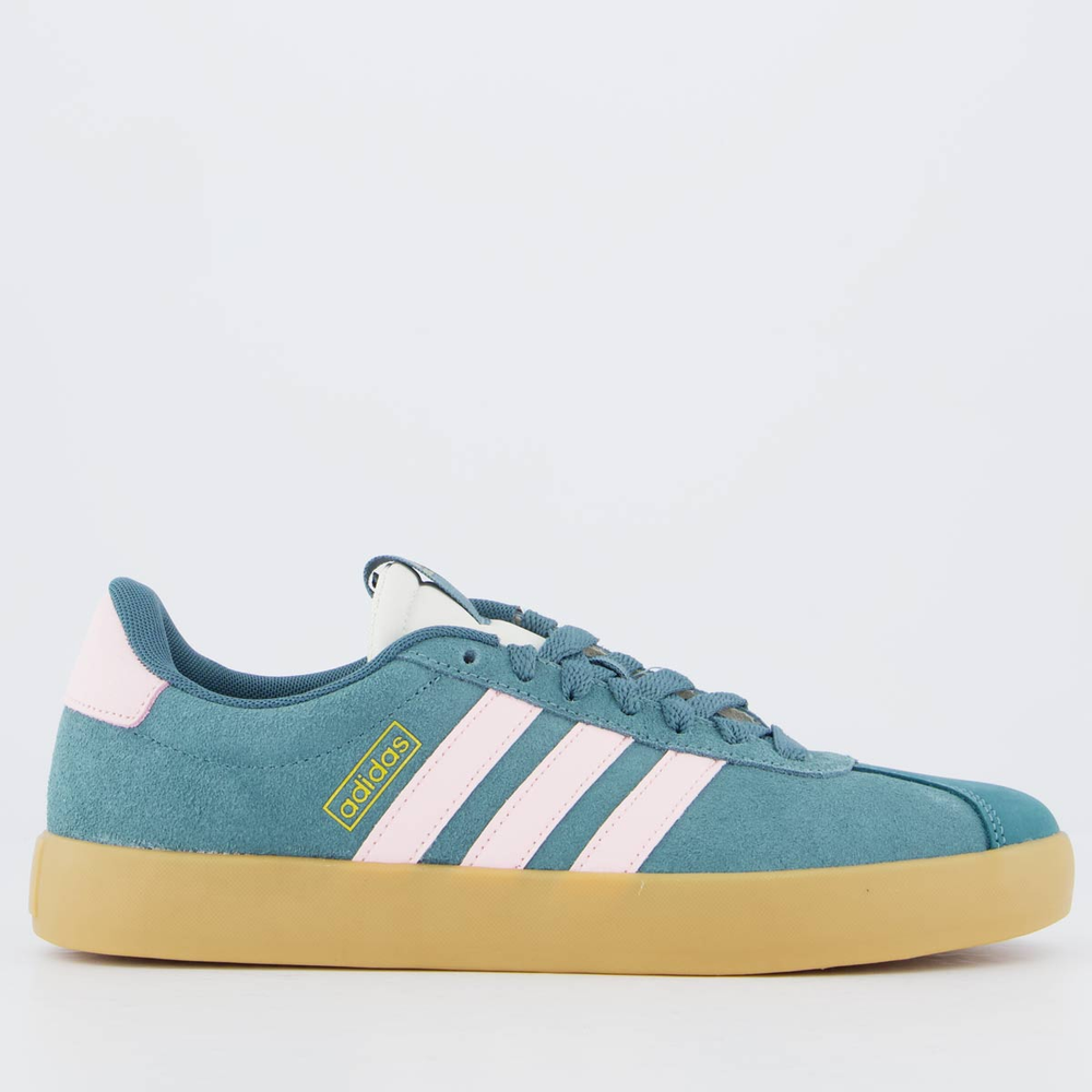 Tênis Adidas VL Court 3.0 Feminino Verde e Rosa Tênis Adidas VL Court 3.0 Feminino Verde e Rosa