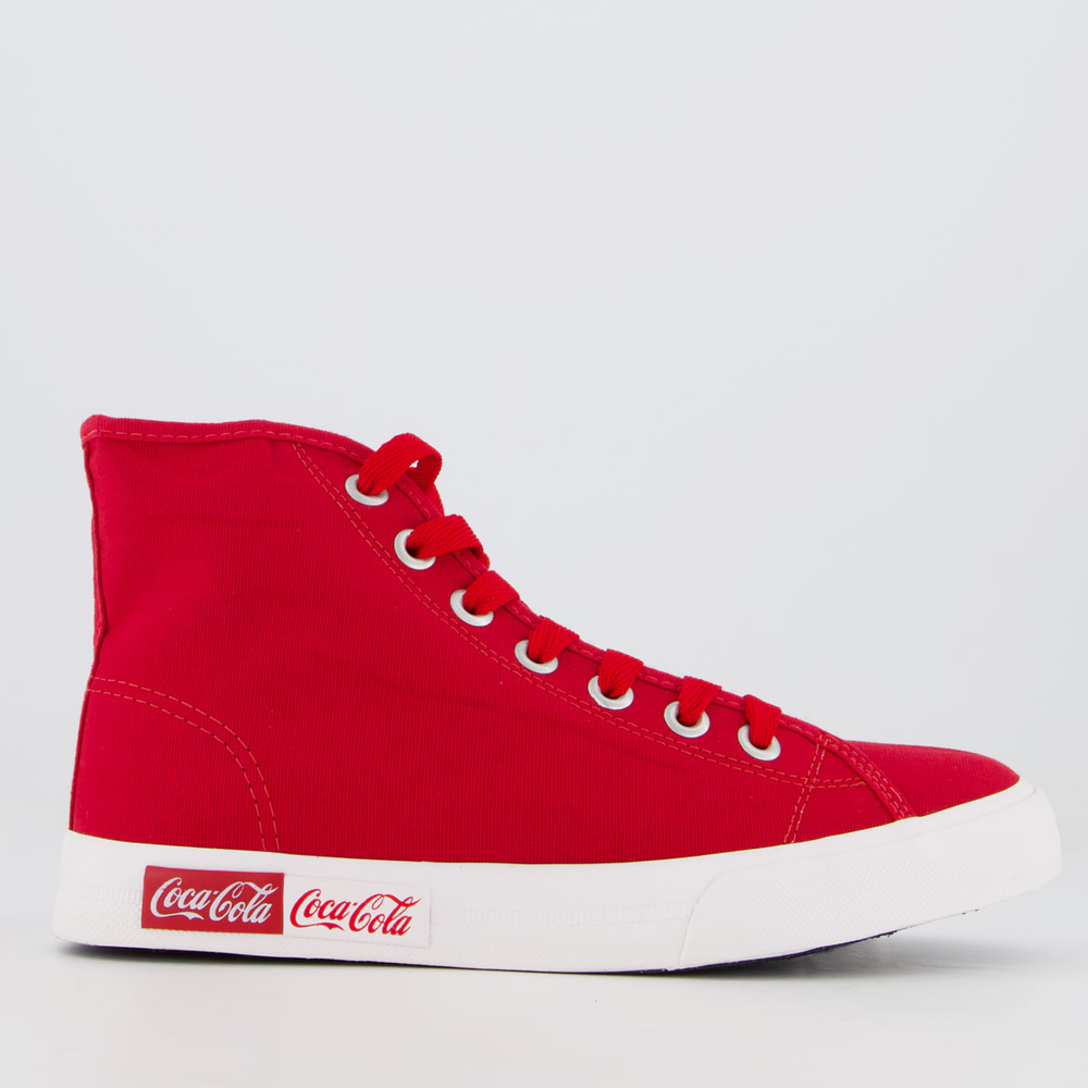 Tênis Coca Cola Blend Basic Hi Feminino Vermelho