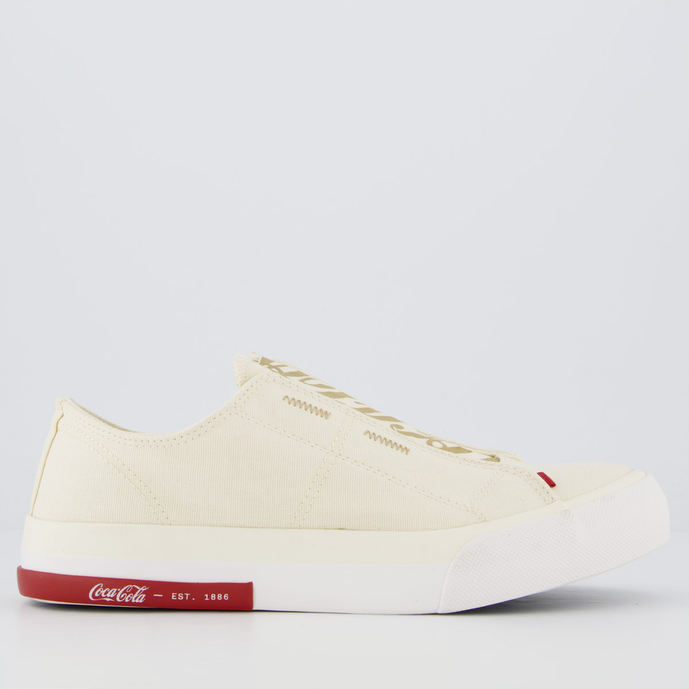 Tênis Coca Cola Daytona Easy Feminino Off White e Bege