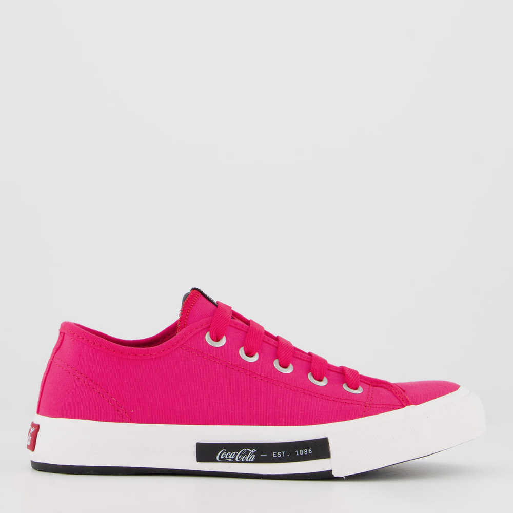 Tênis Coca Cola Daytona Feminino Rosa e Branco