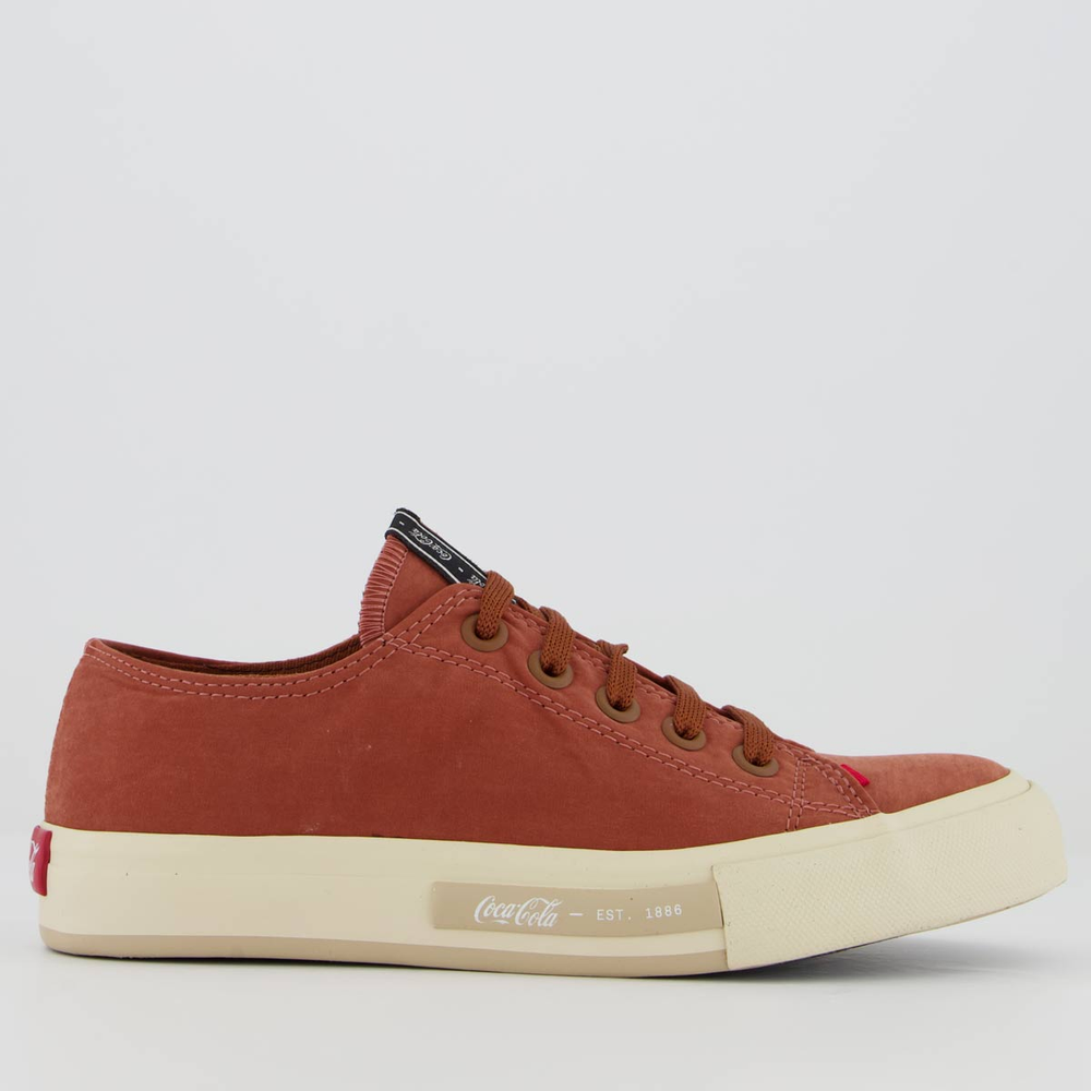 Tênis Coca Cola Daytona Suede Feminino Marrom