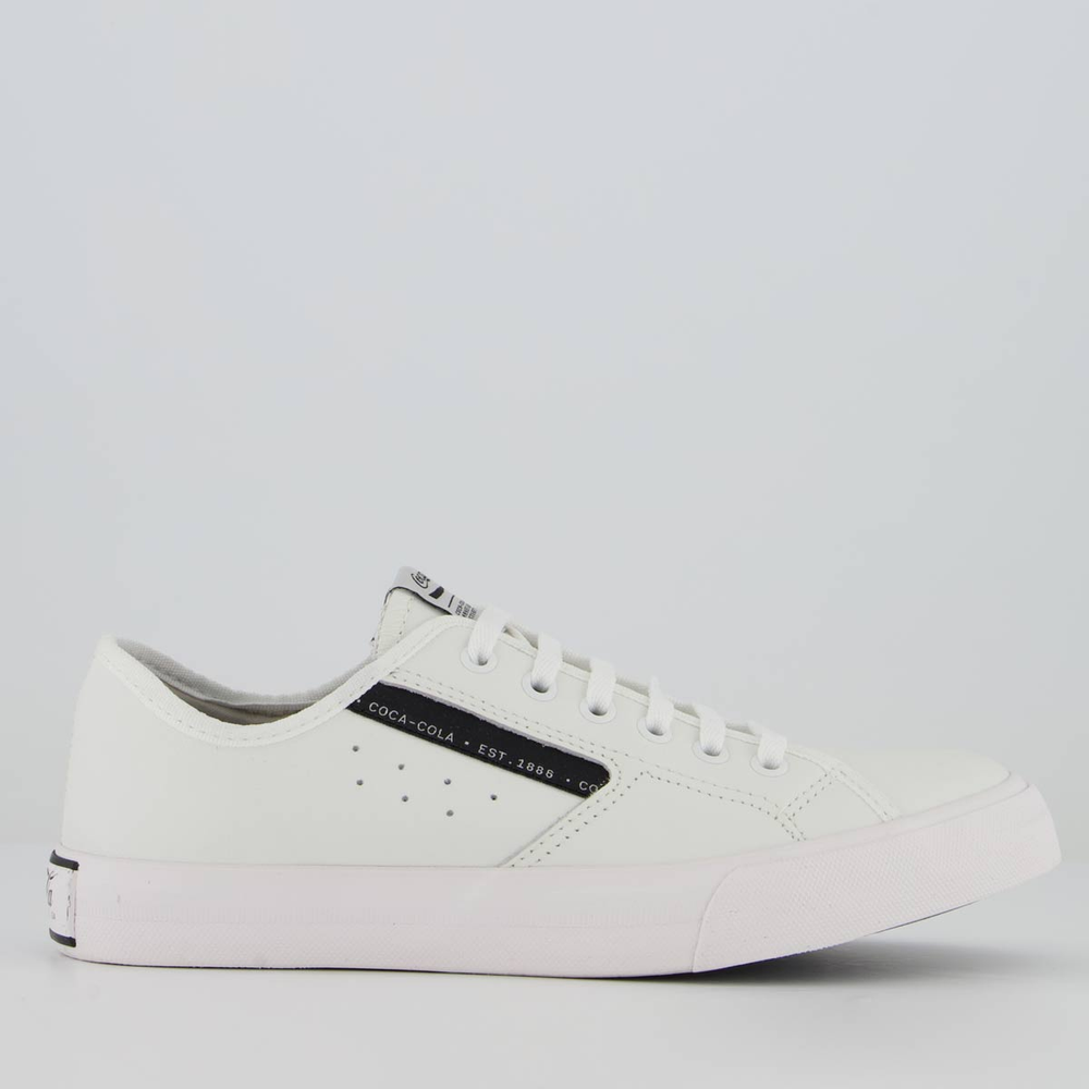 Tênis Coca Cola Florida Feminino Branco e Preto Tênis Coca Cola Florida Feminino Branco e Preto