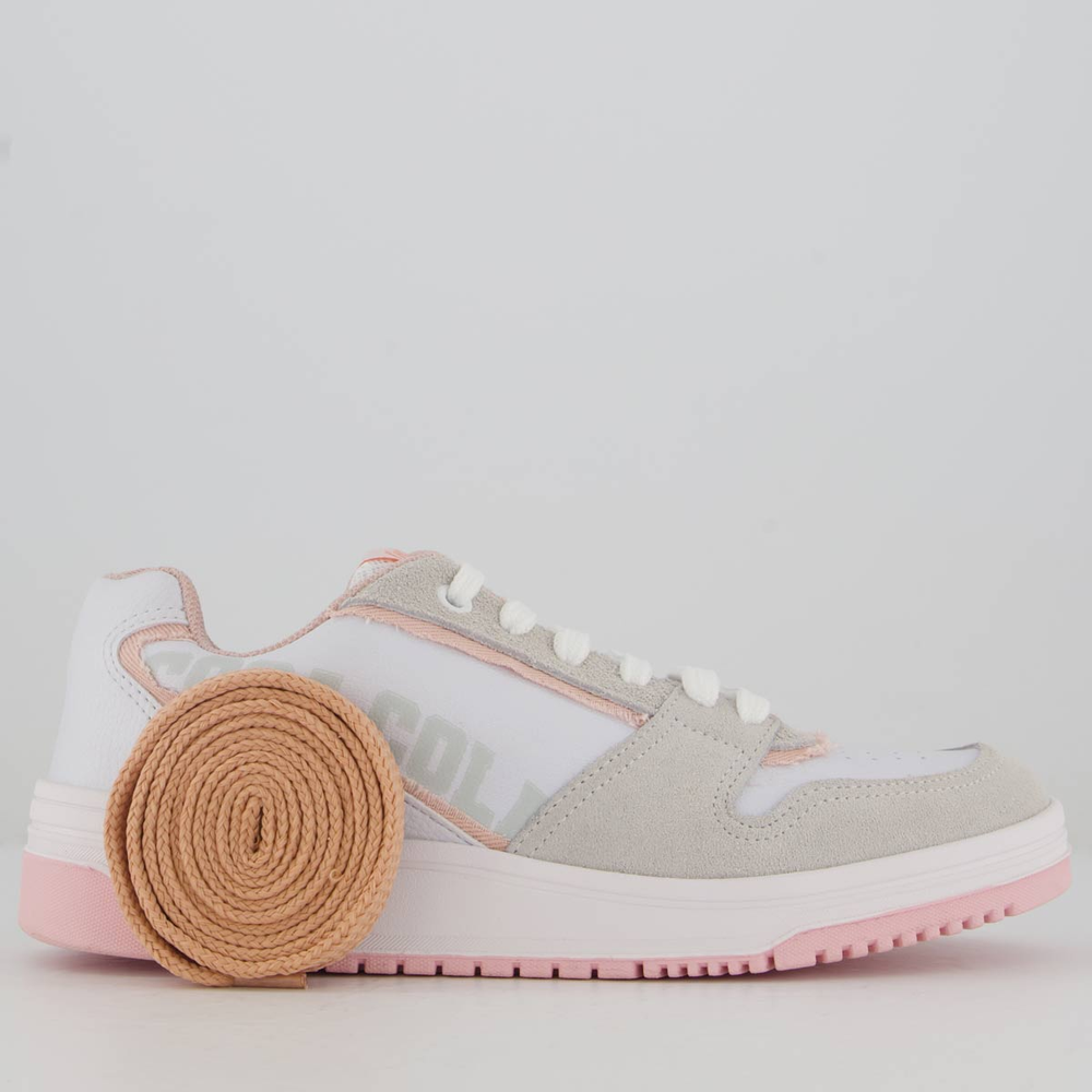 Tênis Coca Cola Fresh Feminino Branco e Rosa Tênis Coca Cola Fresh Feminino Branco e Rosa