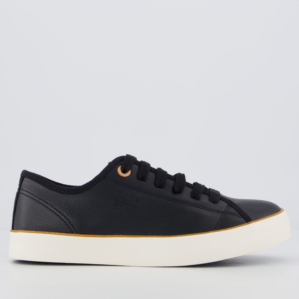Tênis Coca Cola Stream Town Feminino Preto e Off-White