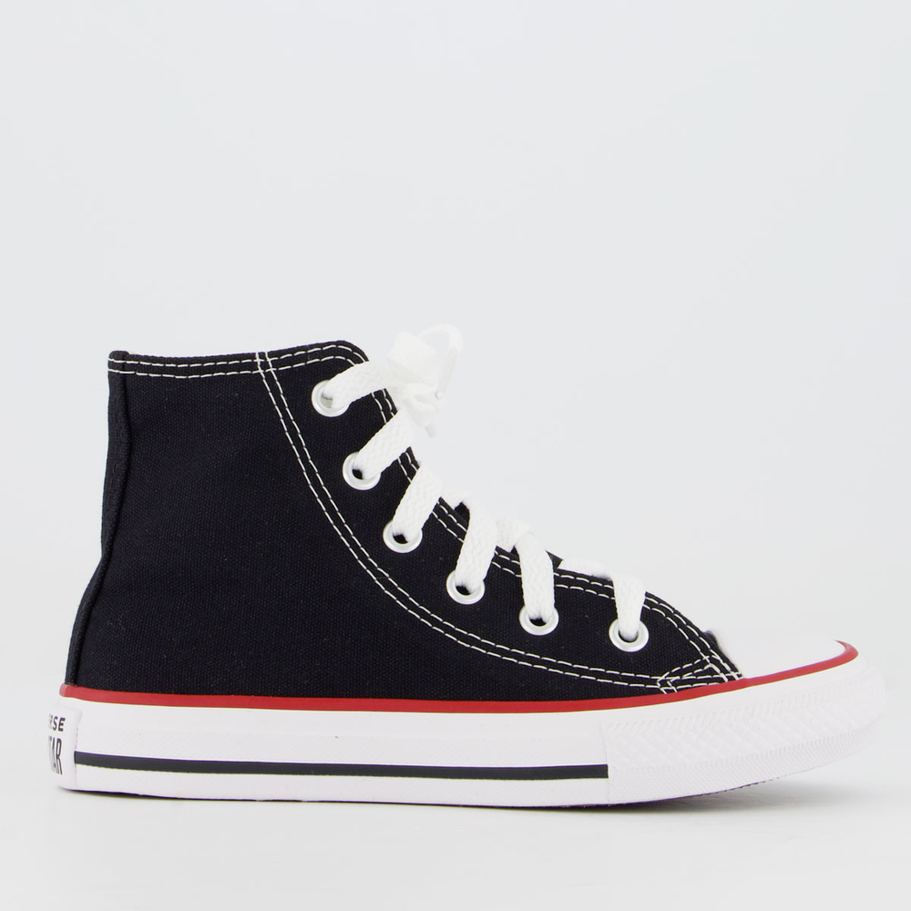 Tênis Converse All Star Chuck Taylor Cano Alto Juvenil Preto