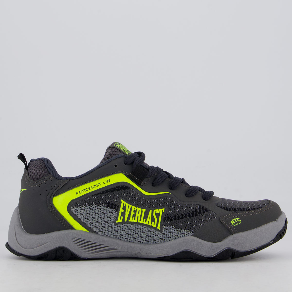 Tênis Everlast Forceknit 6 Low Cinza e Amarelo