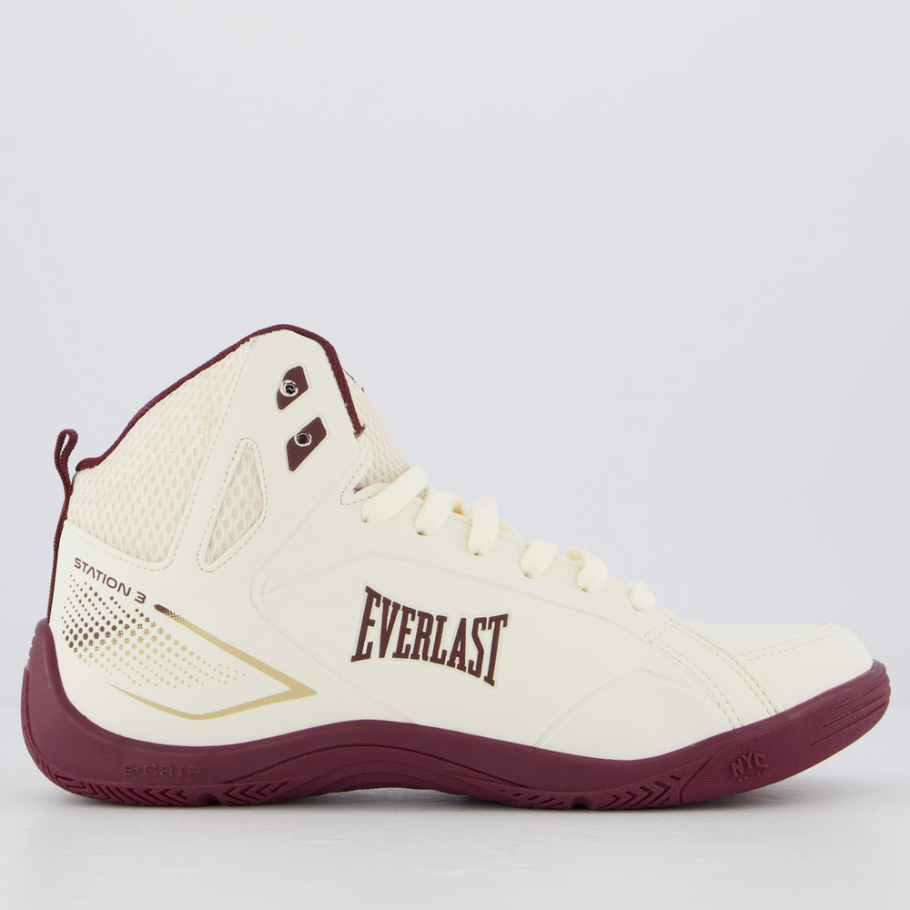 Tênis Everlast Station 3 Feminino Bege e Bordô