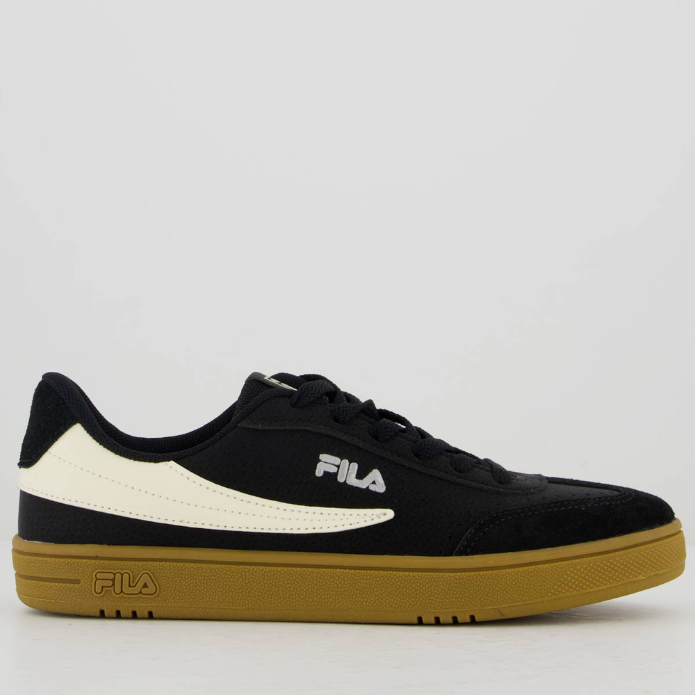 Tênis Fila Court 80 Feminino Preto e Creme
