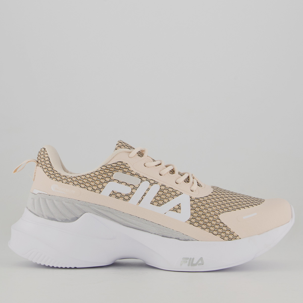 Tênis Fila Progress Lite Feminino Rosa e Cinza