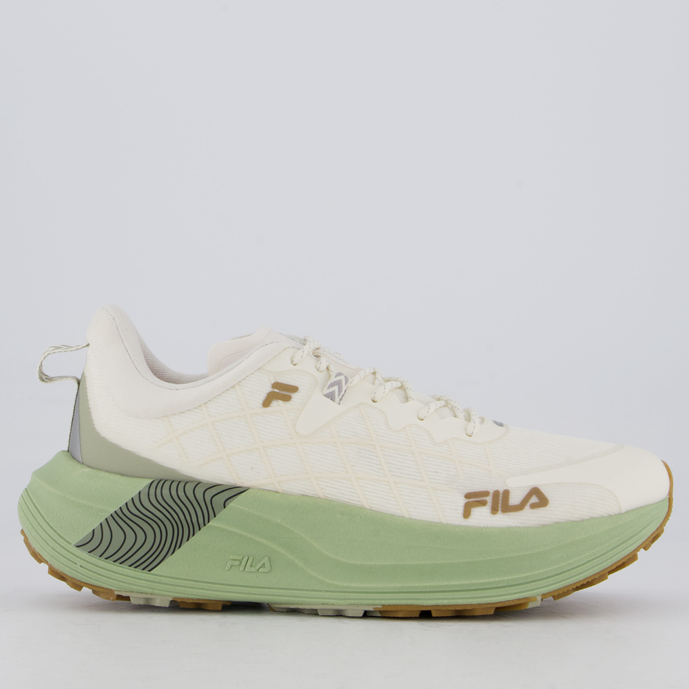 Tênis Fila Racer Skytrail Feminino Bege e Verde