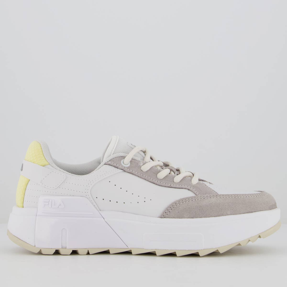 Tênis Fila Tormo Classic Feminino Branco e Cinza Tênis Fila Tormo Classic Feminino Branco e Cinza