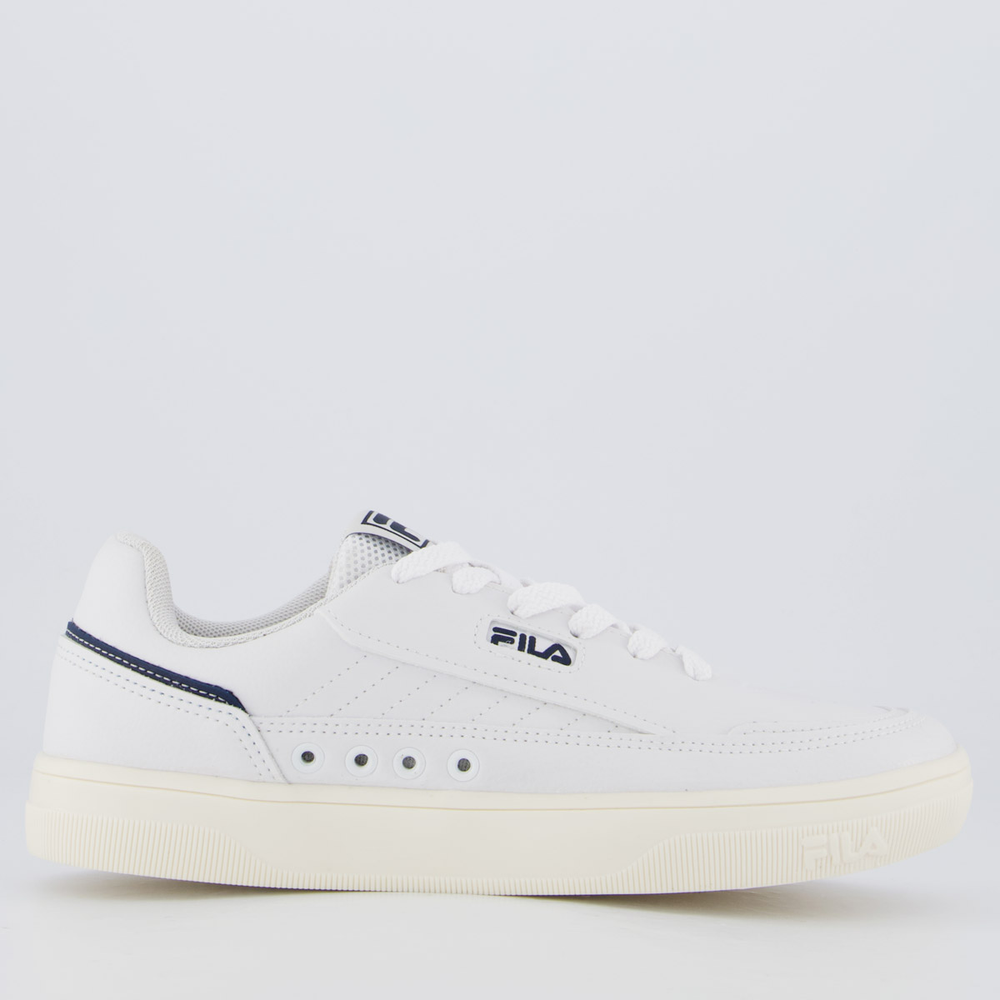 Tênis Fila Vortex Feminino Branco e Marinho Tênis Fila Vortex Feminino Branco e Marinho