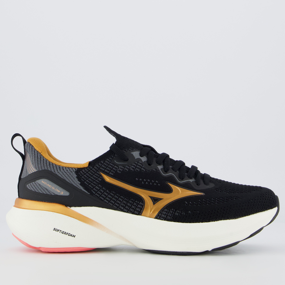 Tênis Mizuno Glow 3 Feminino Preto Tênis Mizuno Glow 3 Feminino Preto