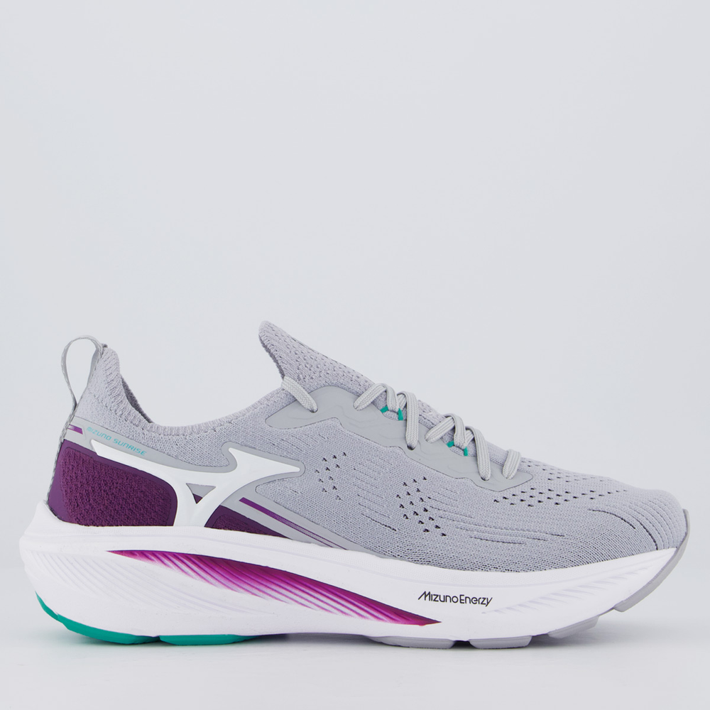 Tênis Mizuno Sunrise Feminino Cinza e Vinho Tênis Mizuno Sunrise Feminino Cinza e Vinho