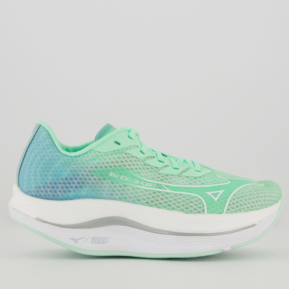 Tênis Mizuno Wave Rebellion Flash 2 Feminino Verde Tênis Mizuno Wave Rebellion Flash 2 Feminino Verde