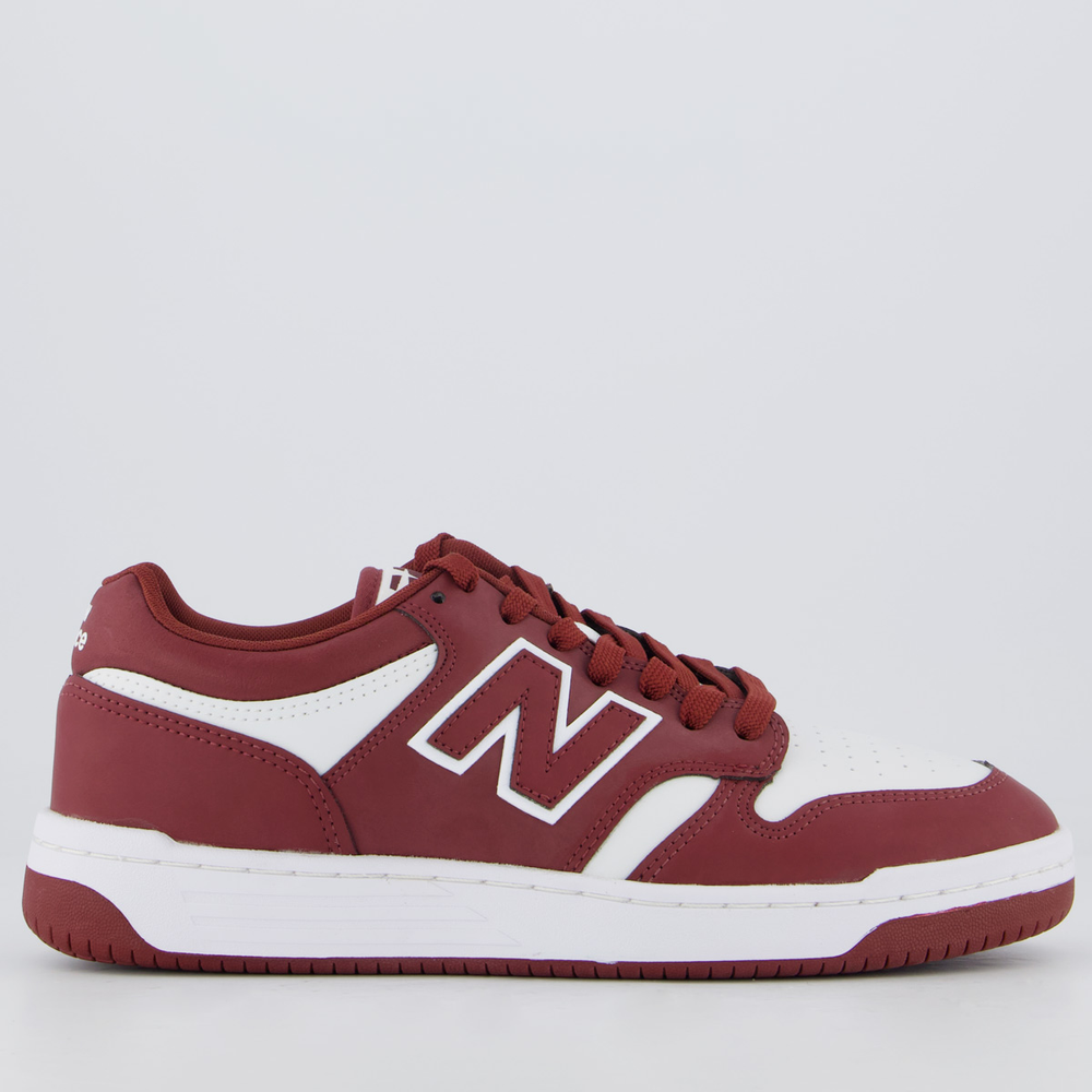 Tênis New Balance 480 Low Vinho e Branco