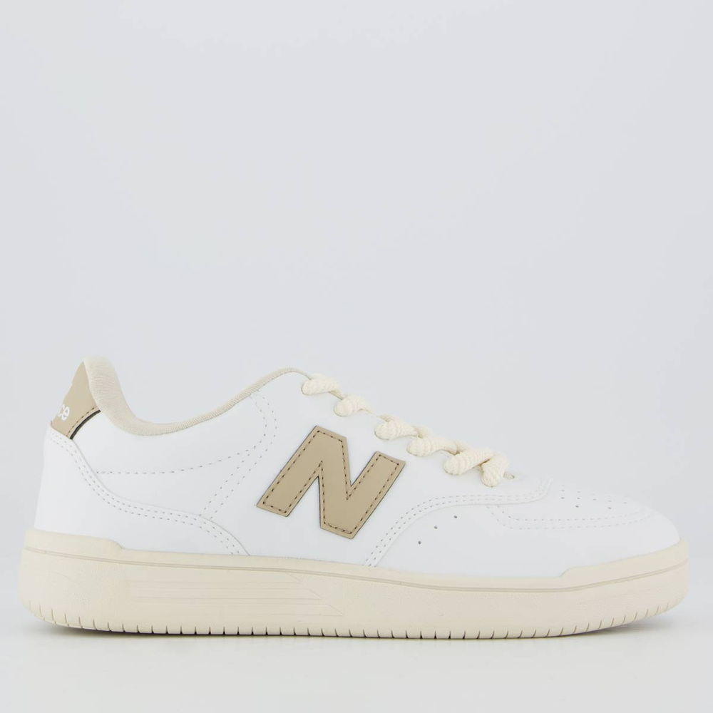 Tênis New Balance BB80 Feminino Branco e Marrom Tênis New Balance BB80 Feminino Branco e Marrom
